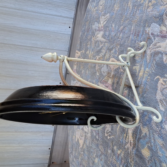 Hand Crafted Orca Whale Clock Hand Painted Terra Cotta Plate Table Easel Ocean - Picture 7 of 9